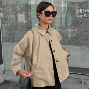 Autumn and winter new French tooling trench coat khaki lapel fashion loose medium and long coat women's clothing European and American commuting